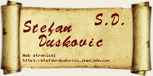 Stefan Dušković vizit kartica